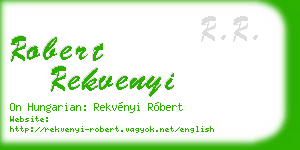 robert rekvenyi business card