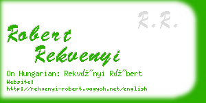 robert rekvenyi business card